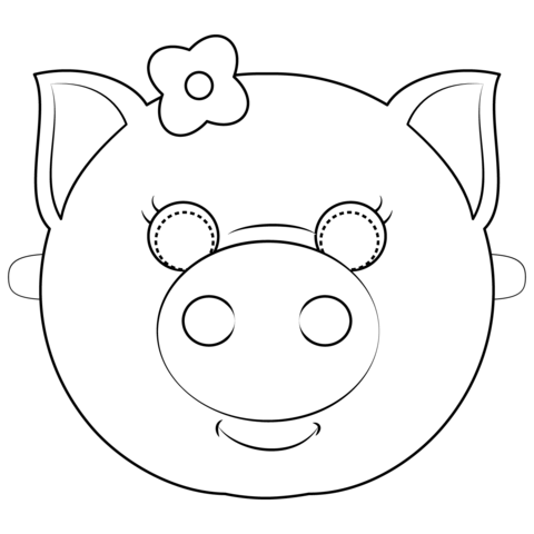 Pig Mask Coloring Page